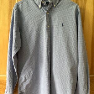 Ralph Lauren Blue Checkered Polo Shirt